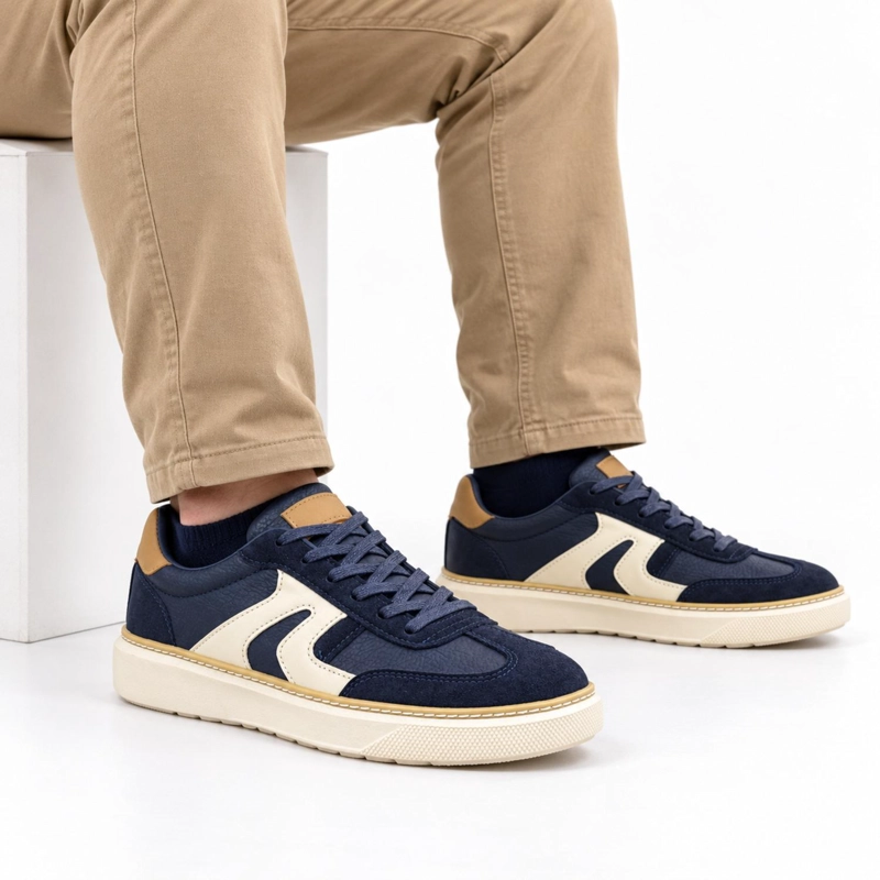 ZAPATILLA URBANA AZUL HOMBRE ECOCUERO NOLAN A7747 - 2