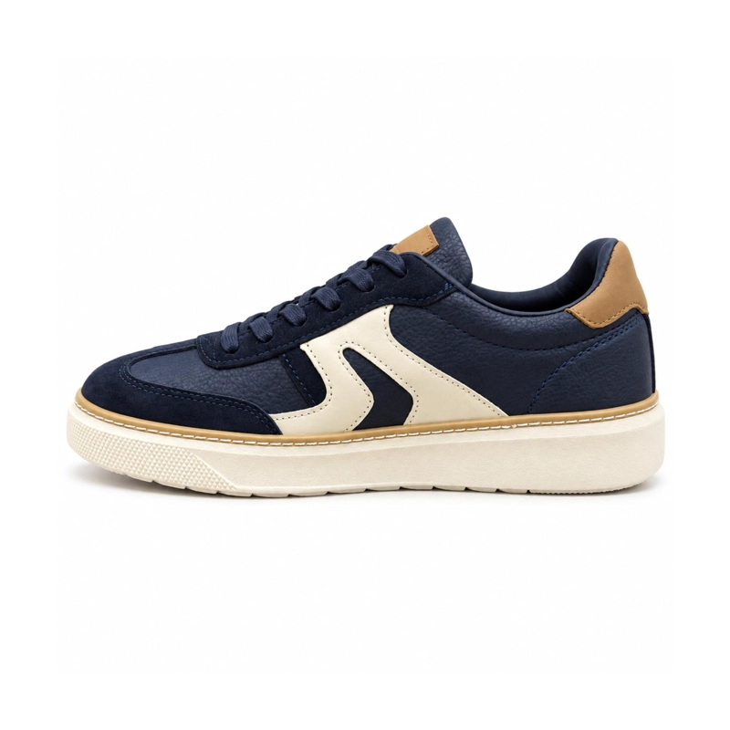 ZAPATILLA URBANA AZUL HOMBRE ECOCUERO NOLAN A7747 - 3