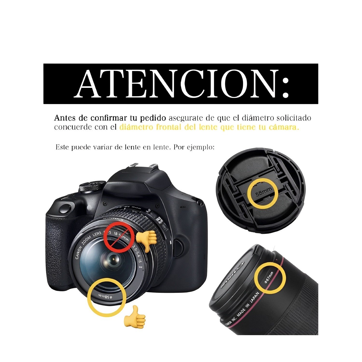 TAPA LENTE DE 67MM PARA LENTES FOTOGRAFICOS - 2