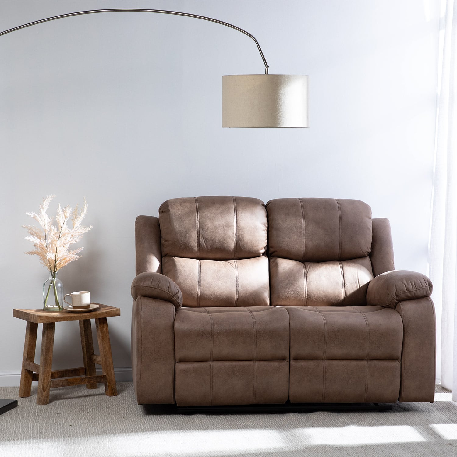 SOFÁ VYS SPA 2 CUERPOS ACERO BEIGE RECLINABLE ISABEL - 1