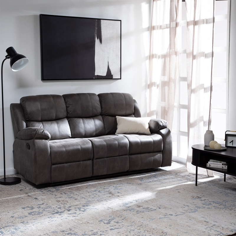 SOFÁ VYS SPA 3 CUERPOS ACERO GRIS RECLINABLE ISABEL GREY - 1