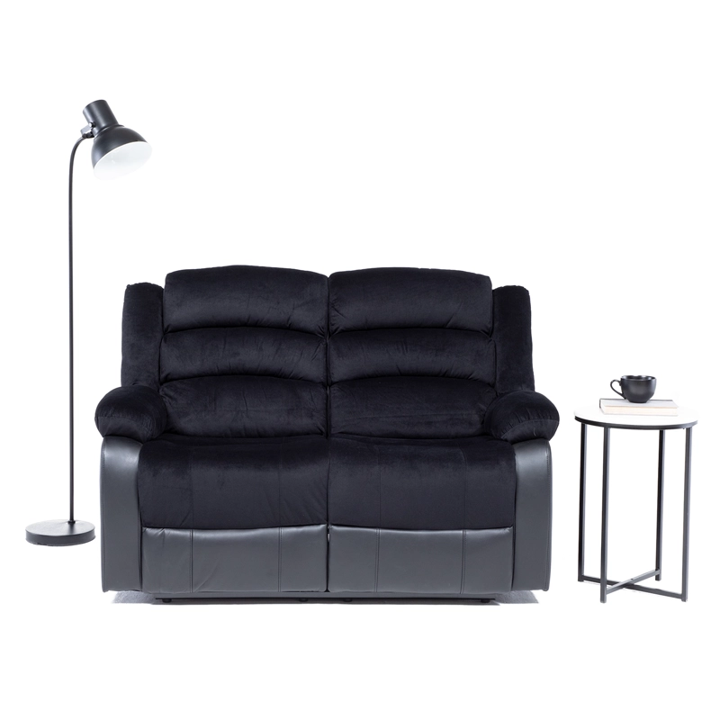 SOFÁ VYS SPA BLACK VENOM 2 CUERPOS ACERO NEGRO RECLINABLE - 1