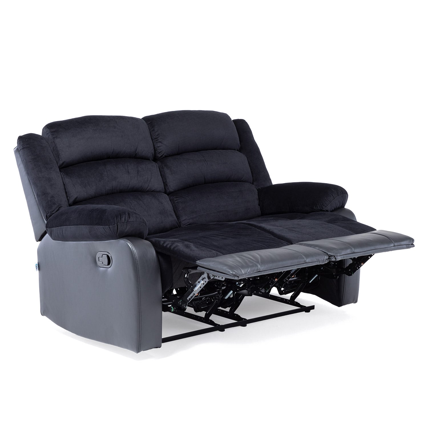 SOFÁ VYS SPA BLACK VENOM 2 CUERPOS ACERO NEGRO RECLINABLE - 3