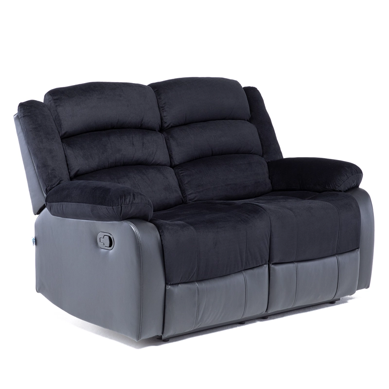 SOFÁ VYS SPA BLACK VENOM 2 CUERPOS ACERO NEGRO RECLINABLE - 4