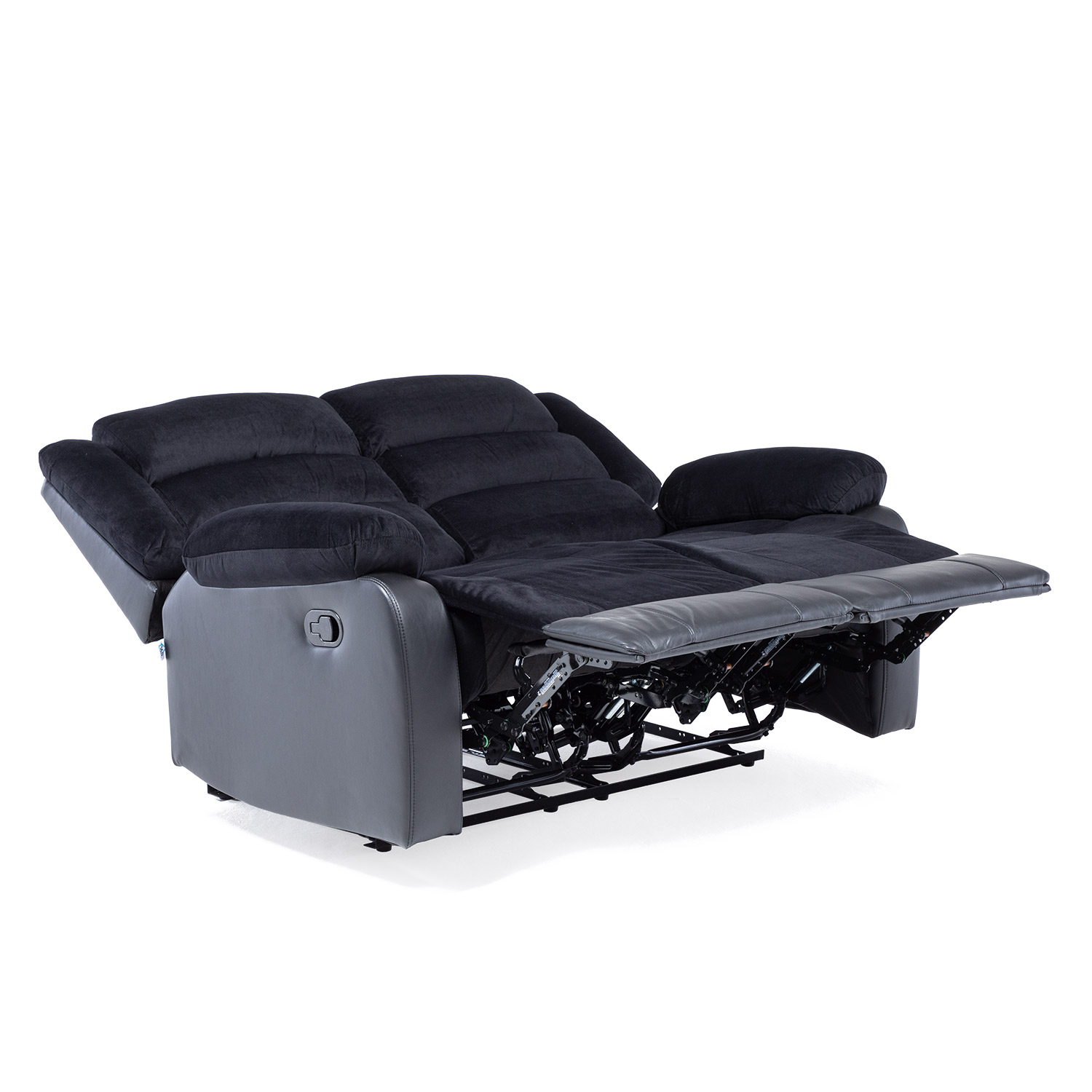 SOFÁ VYS SPA BLACK VENOM 2 CUERPOS ACERO NEGRO RECLINABLE - 5