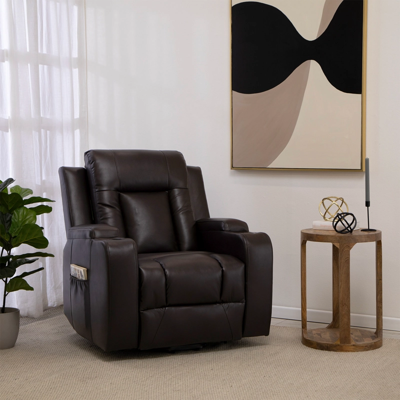 BERGER STAND UP BROWN CON VIBROMASAJE 8 PUNTOS + CONTROL REMOTO + CALEFACCION - 3