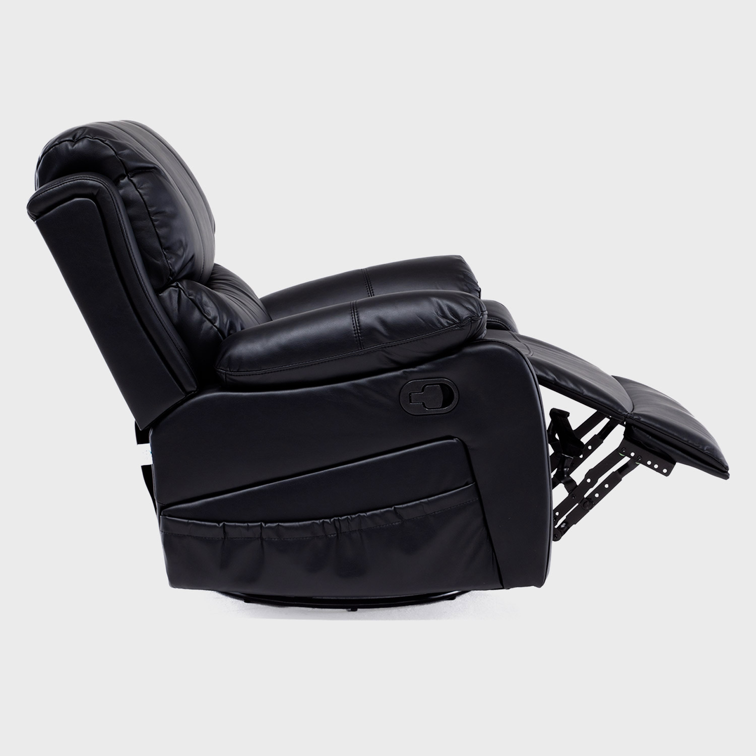 BERGER RECLINABLE PRO BLACK CON VIBROMASAJE 8 PUNTOS + CONTROL REMOTO + CALEFACCION + MECEDOR - 6