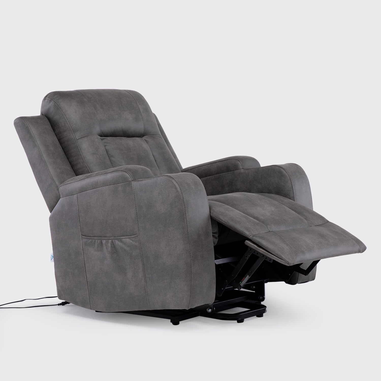 BERGER RECLINABLE PRO GREY CON VIBROMASAJE 8 PUNTOS + CONTROL REMOTO + CALEFACCION + MECEDOR - 4
