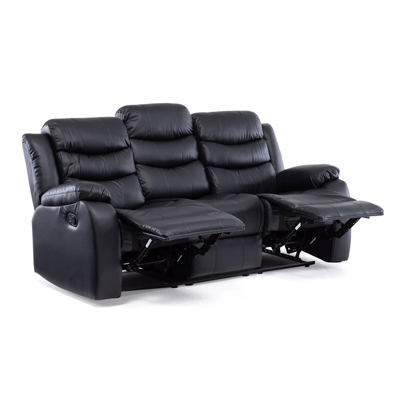 SOFA RECLINABLE SANTI BLACK CON POSAVASOS - 4