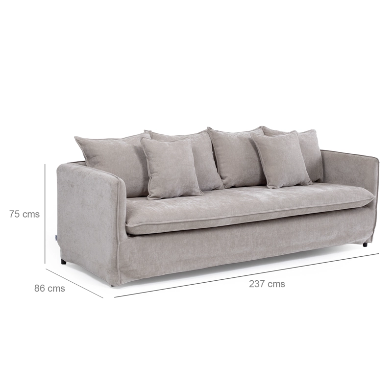 SOFA 4 CUERPOS AME LIE BEIGE + FUNDA DESMONTABLE - 2