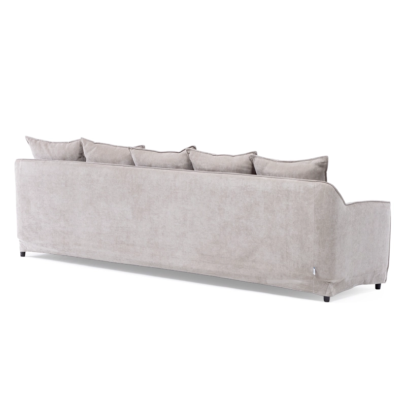 SECCIONAL SIENA BEIGE CON CHAISE REVERSIBLE + FUNDA LAVABLE - 6