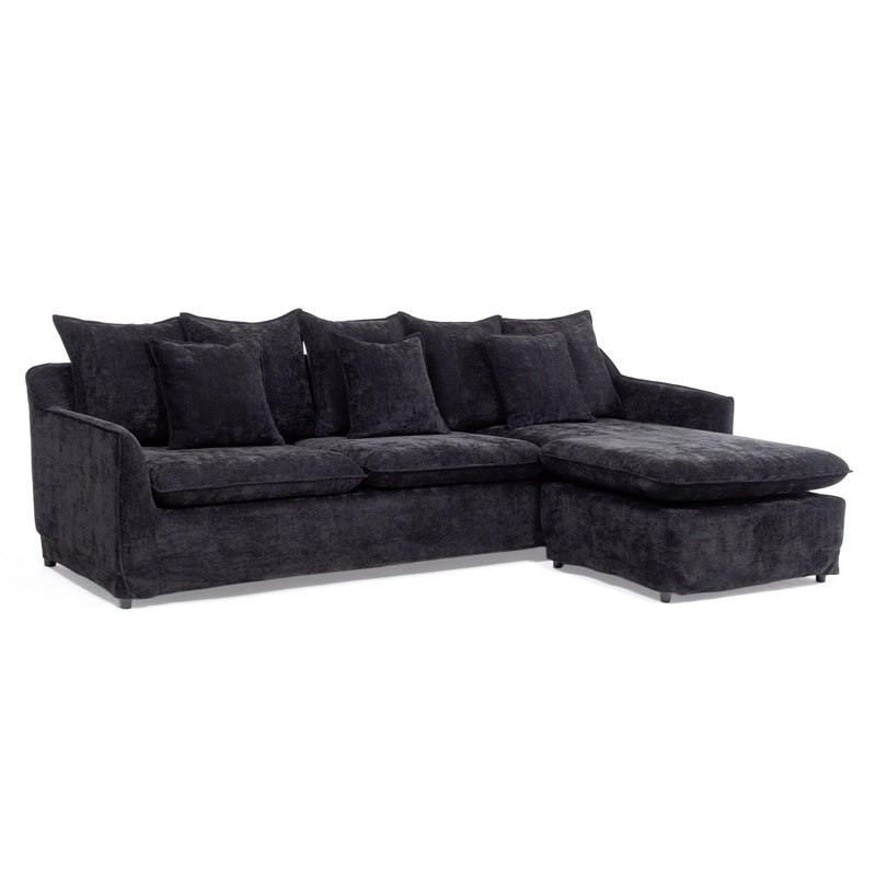 SECCIONAL SIENA BLACK CON CHAISE REVERSIBLE Y FUNDA LAVABLE - 3