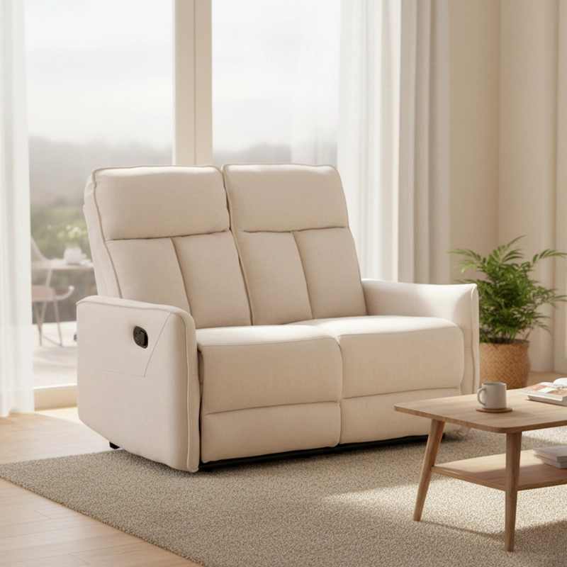 SOFA RECLINABLE 2 CUERPOS WHITE MONACO - 3