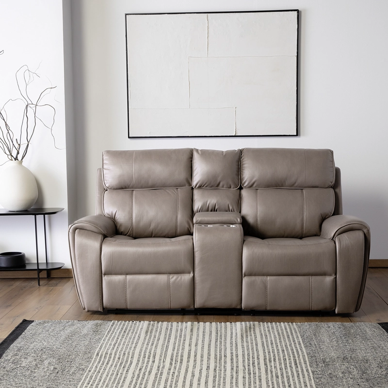 SOFA RECLINABLE 2 CUERPOS PREMIUM BROWN - 3
