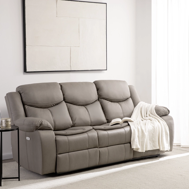 SOFA RECLINABLE ELECTRICO BILBAO BEIGE + USB - 1
