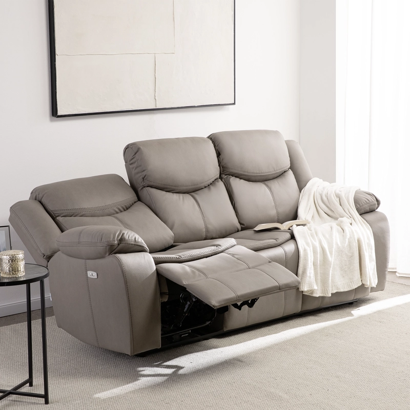 SOFA RECLINABLE ELECTRICO BILBAO BEIGE + USB - 4