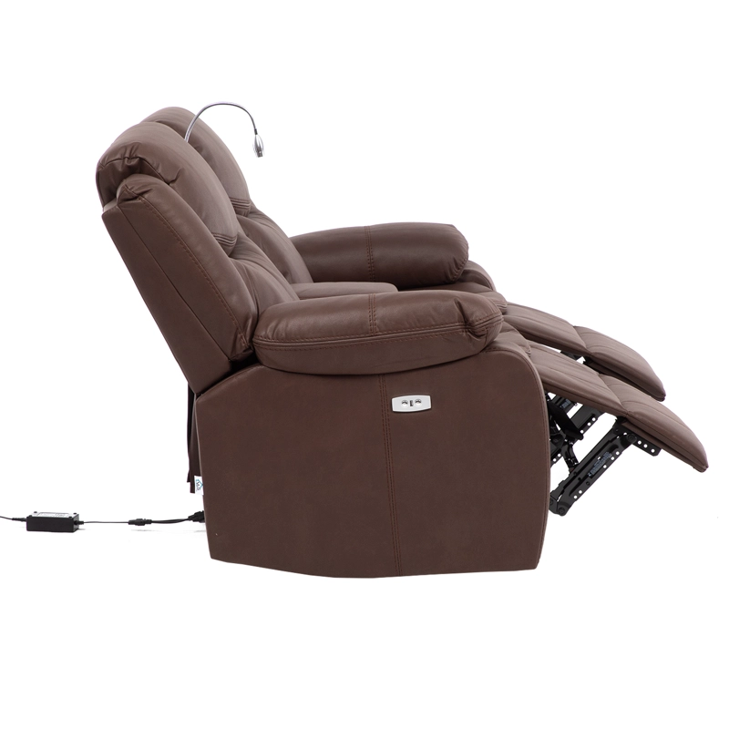SOFA RECLINABLE ELECTRICO 2 CUERPOS BILBAO MOORSH + USB + LAMPARA - 3