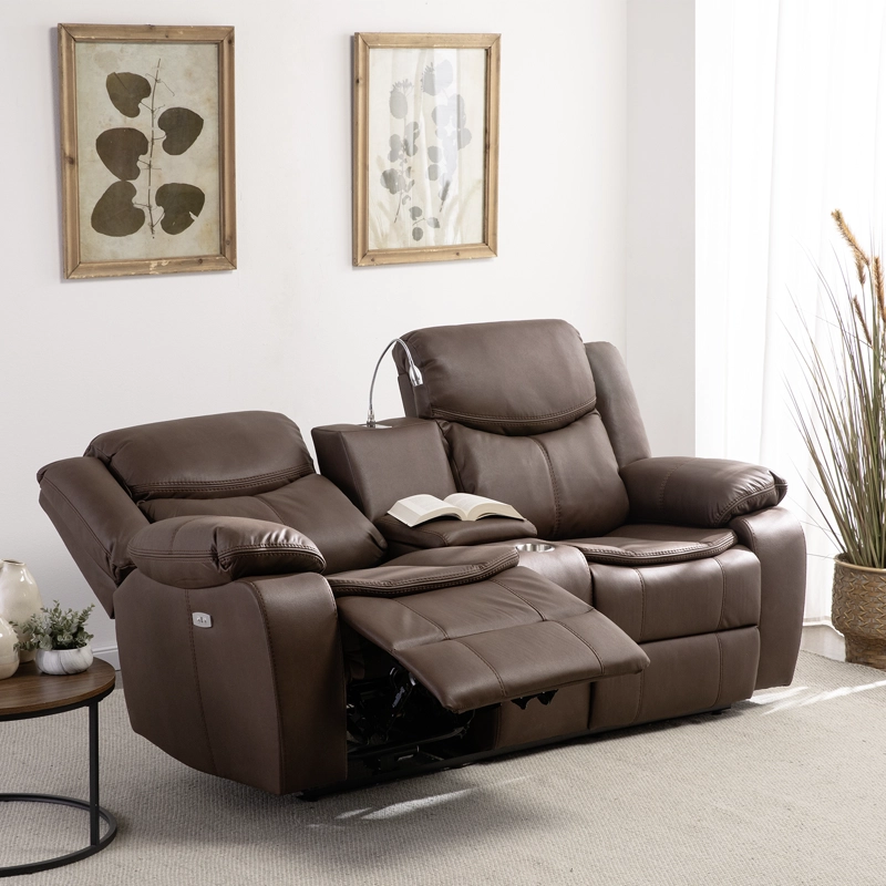 SOFA RECLINABLE ELECTRICO 2 CUERPOS BILBAO MOORSH + USB + LAMPARA - 4