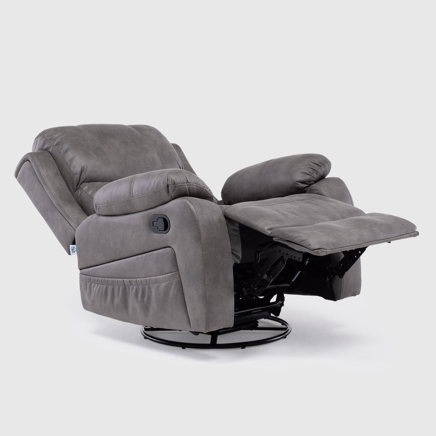 BERGER RECLINABLE PRO GREY CON VIBROMASAJE 8 PUNTOS + CONTROL REMOTO + CALEFACCION + MECEDOR - 5