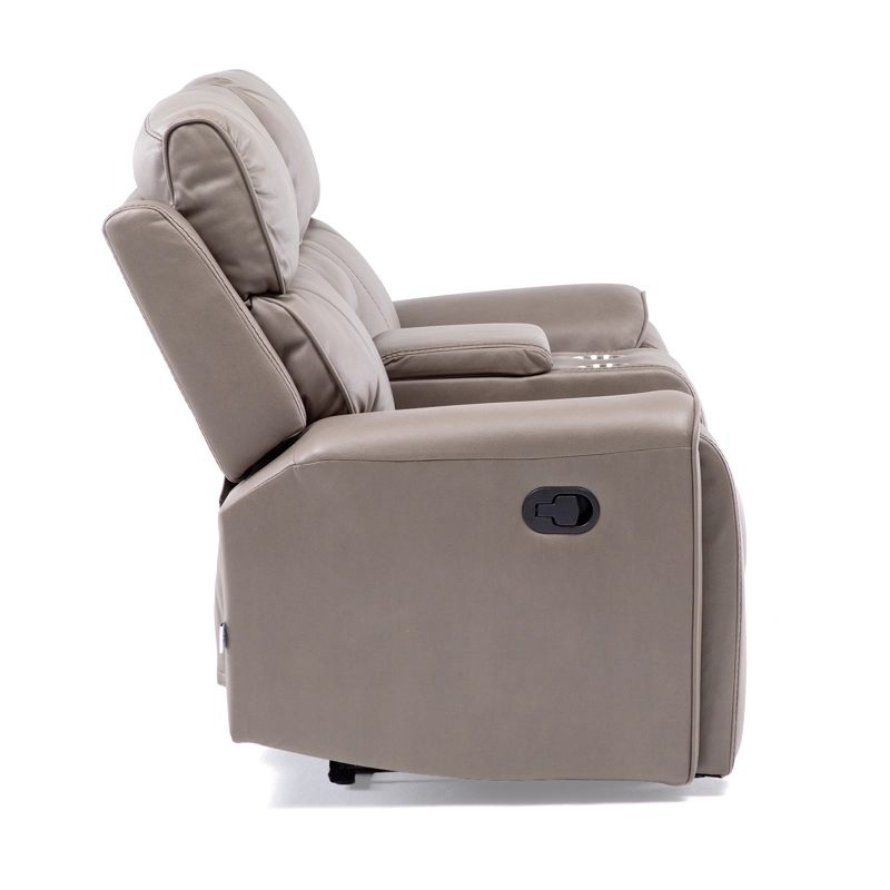 SOFA RECLINABLE 2 CUERPOS PREMIUM BROWN - 8