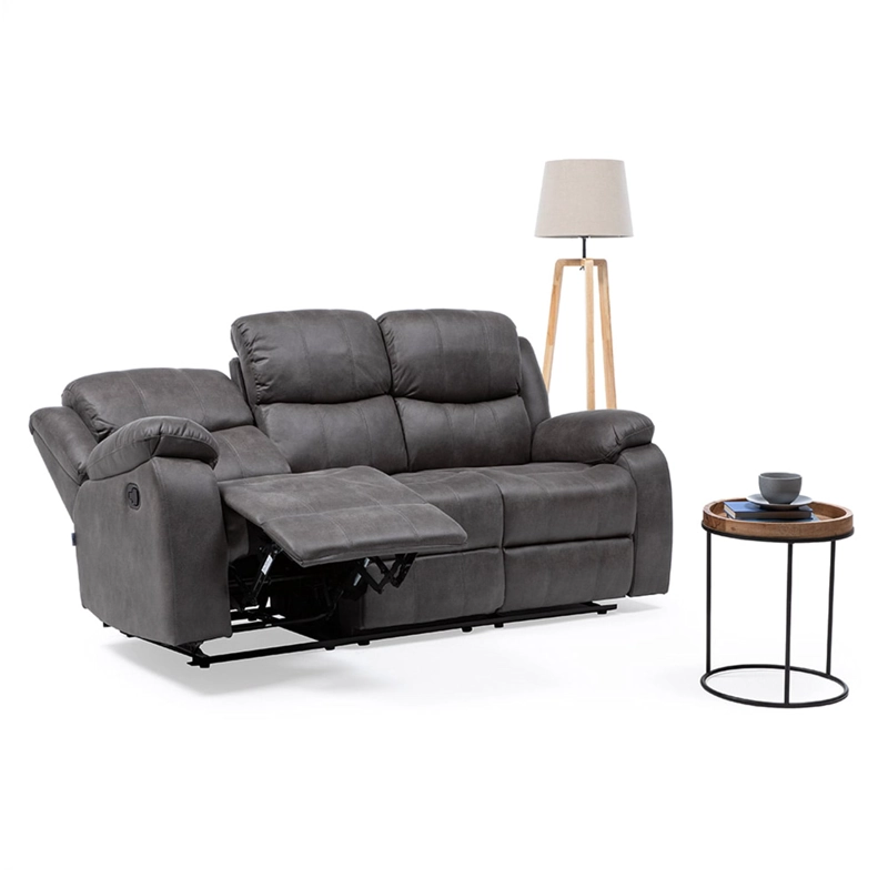 SOFA VYS SPA 3 CUERPOS ACERO GRIS RECLINABLE ISABEL GREY - 2