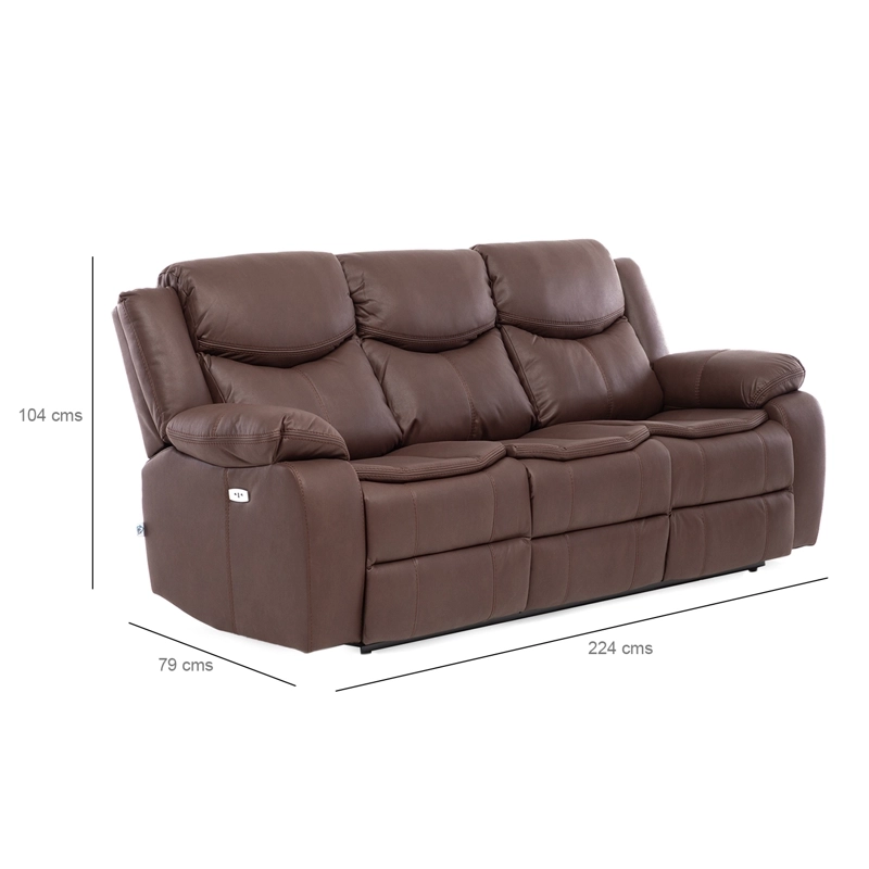 SOFA RECLINABLE ELECTRICO BILBAO MOORSH + USB - 3