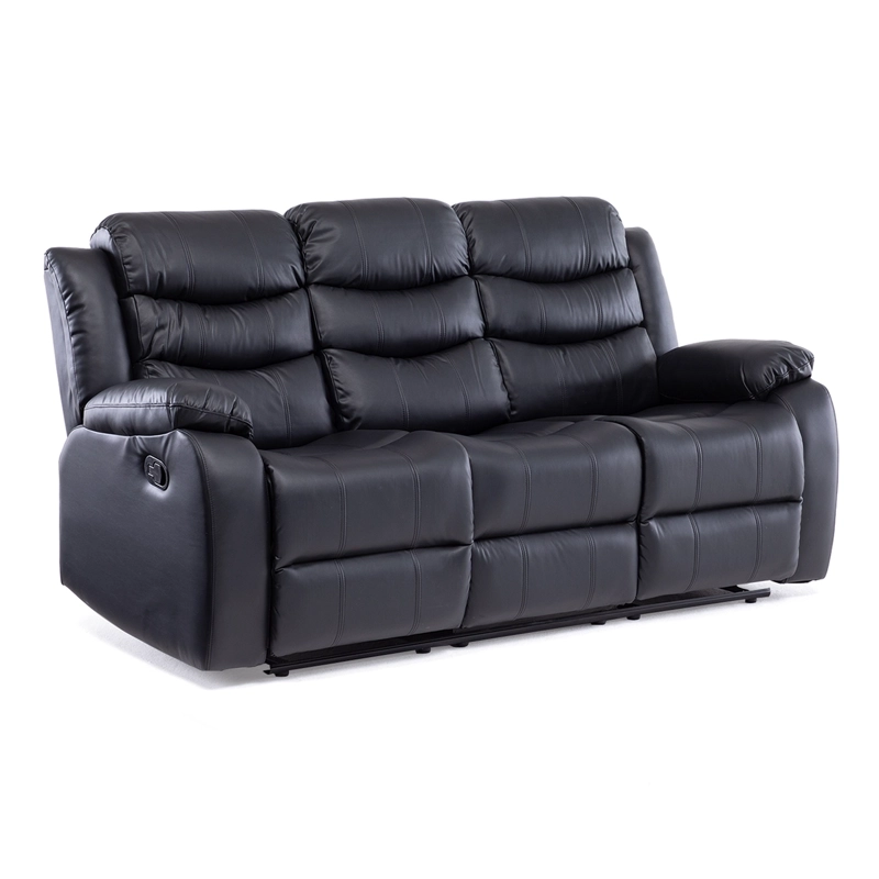 SOFA RECLINABLE SANTI BLACK CON POSAVASOS - 3