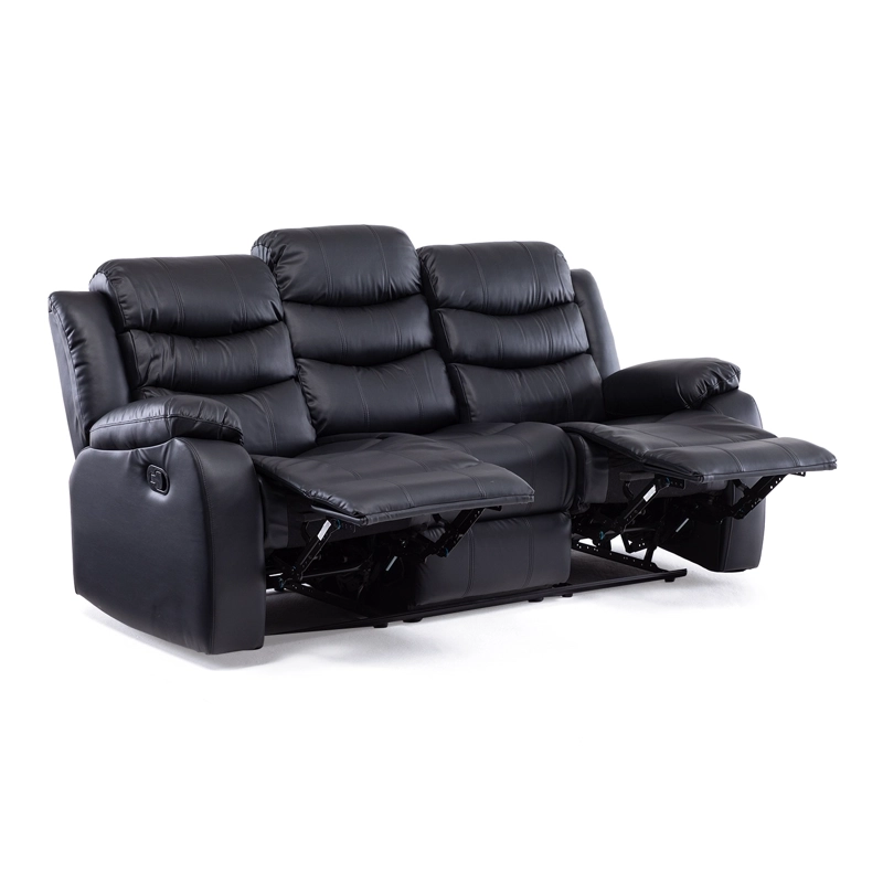 SOFA RECLINABLE SANTI BLACK CON POSAVASOS - 4