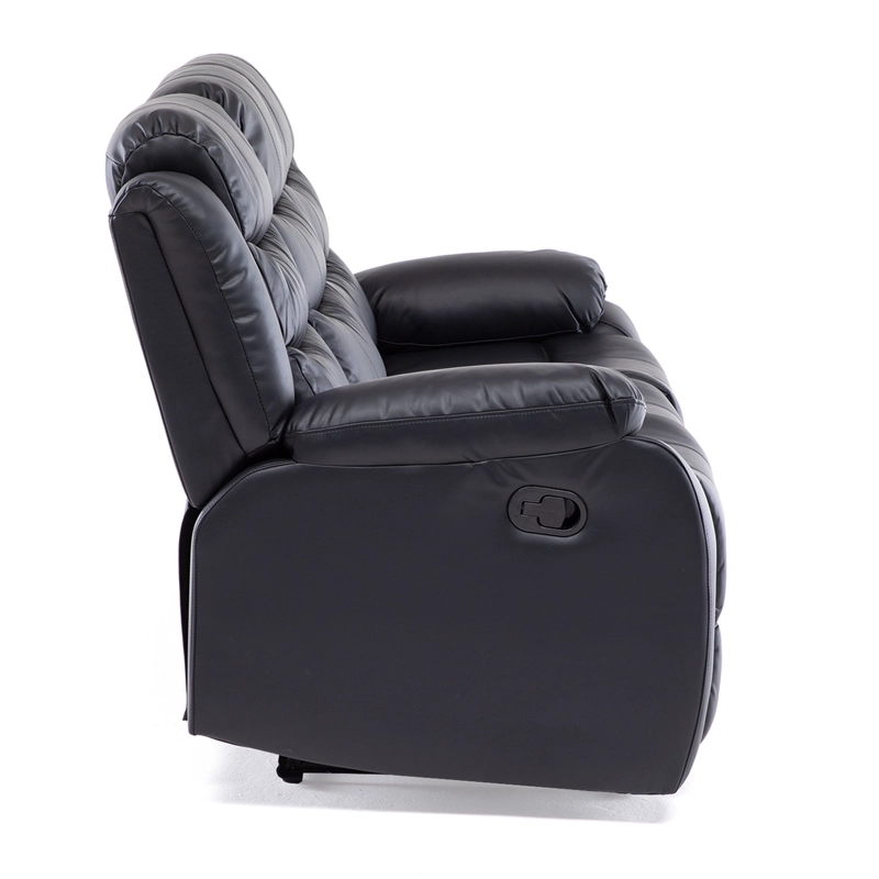 SOFA RECLINABLE SANTI BLACK CON POSAVASOS - 6