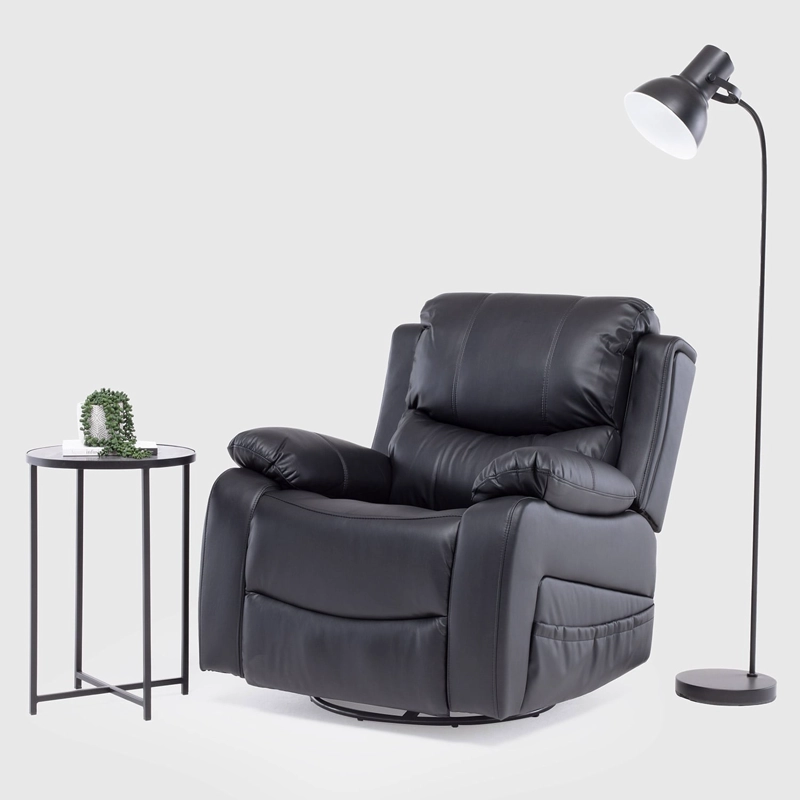 BERGER RECLINABLE PRO BLACK CON VIBROMASAJE 8 PUNTOS + CONTROL REMOTO + CALEFACCION + MECEDOR - 1