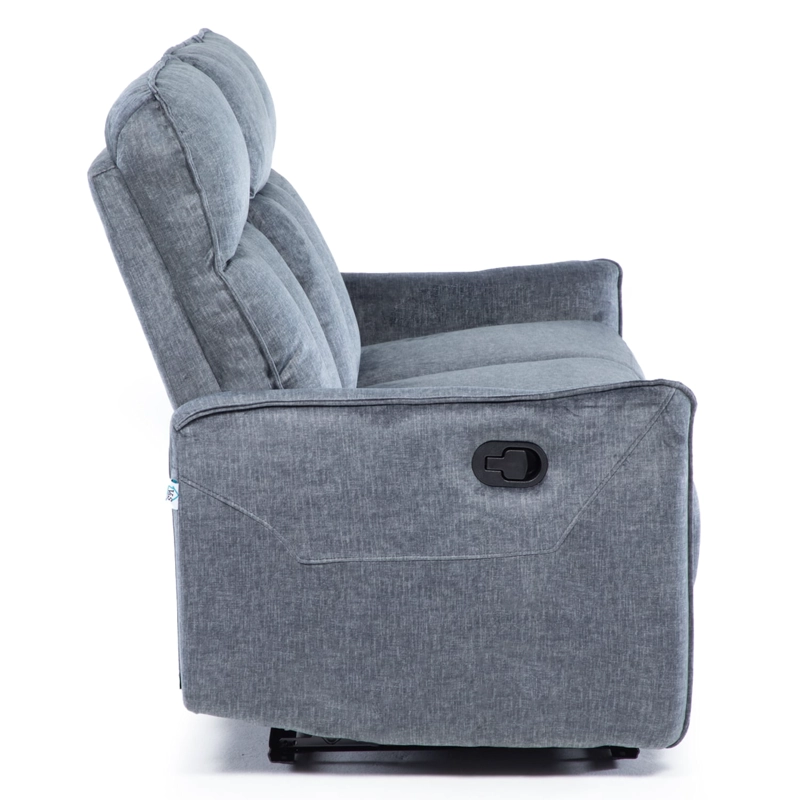SILLON RECLINABLE VELVET GREY MONACO CON POSAVASOS - 5