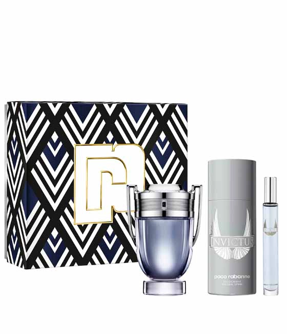 PACO RABANNE INVICTUS 100ML+10ML+DEO EDT HOMBRE ESTUCHE - 1