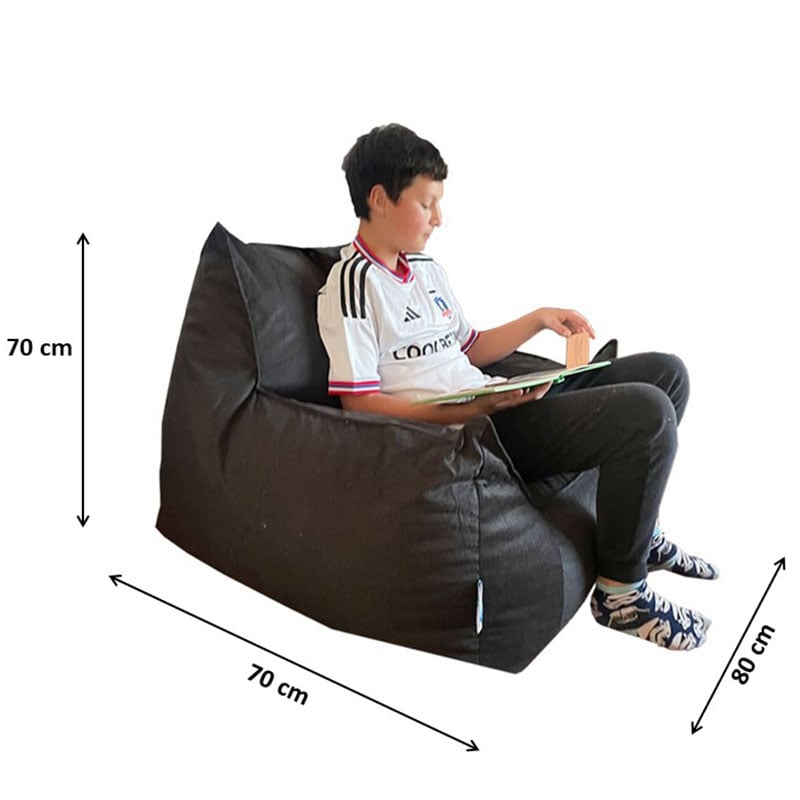 PUFF TEXTIL REHUCE NEGRO SILLON M - 5