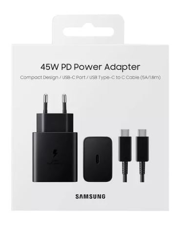 CARGADOR SAMSUNG 45W CARGA SUPER RAPIDA CABLE USB-C