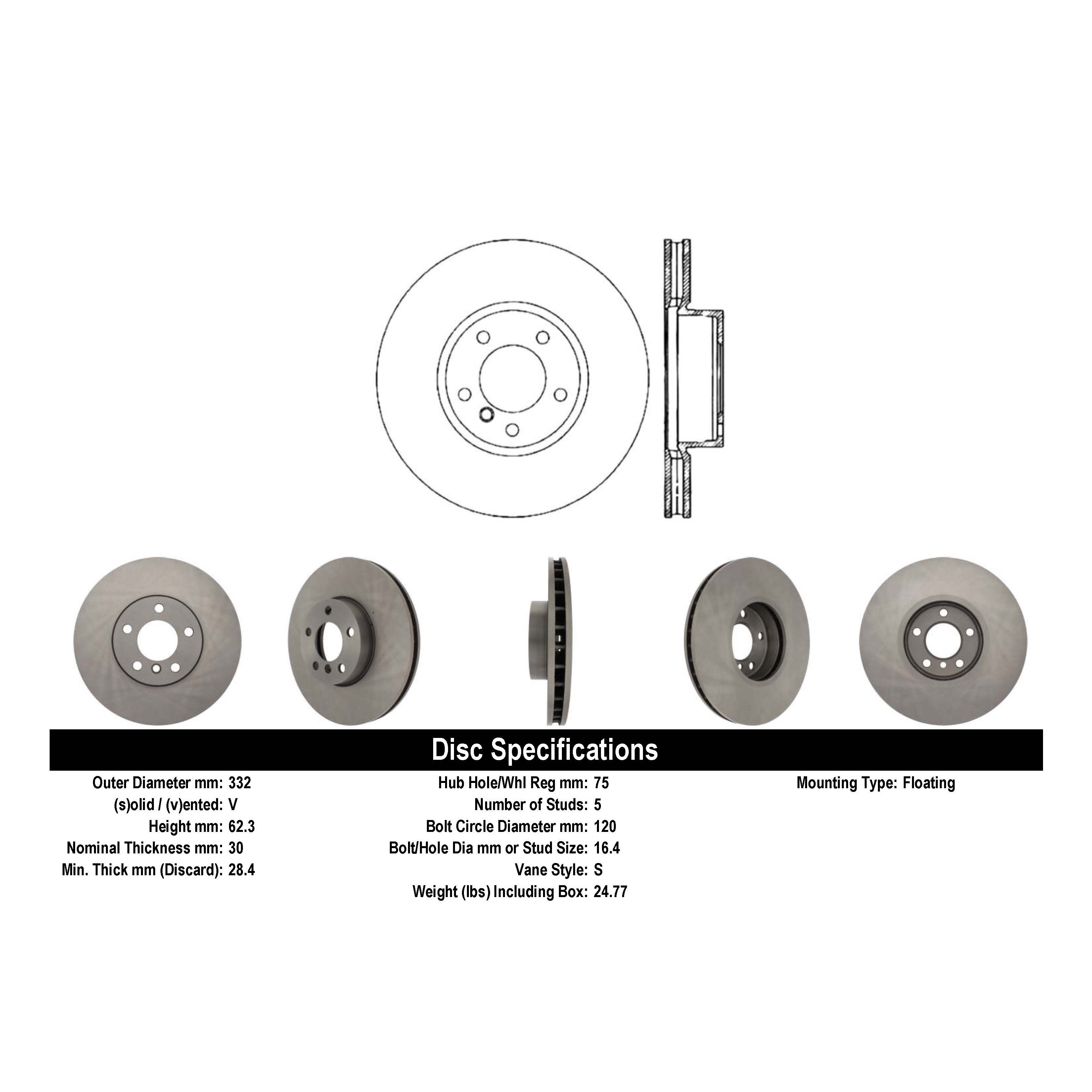 MAPCO 47851 Kit Freni A Disco Anteriori Completi Per VW Golf, Passat, Compatibile Con Sistema LUCAS, Disco Pieno 256mm, 4 Fori