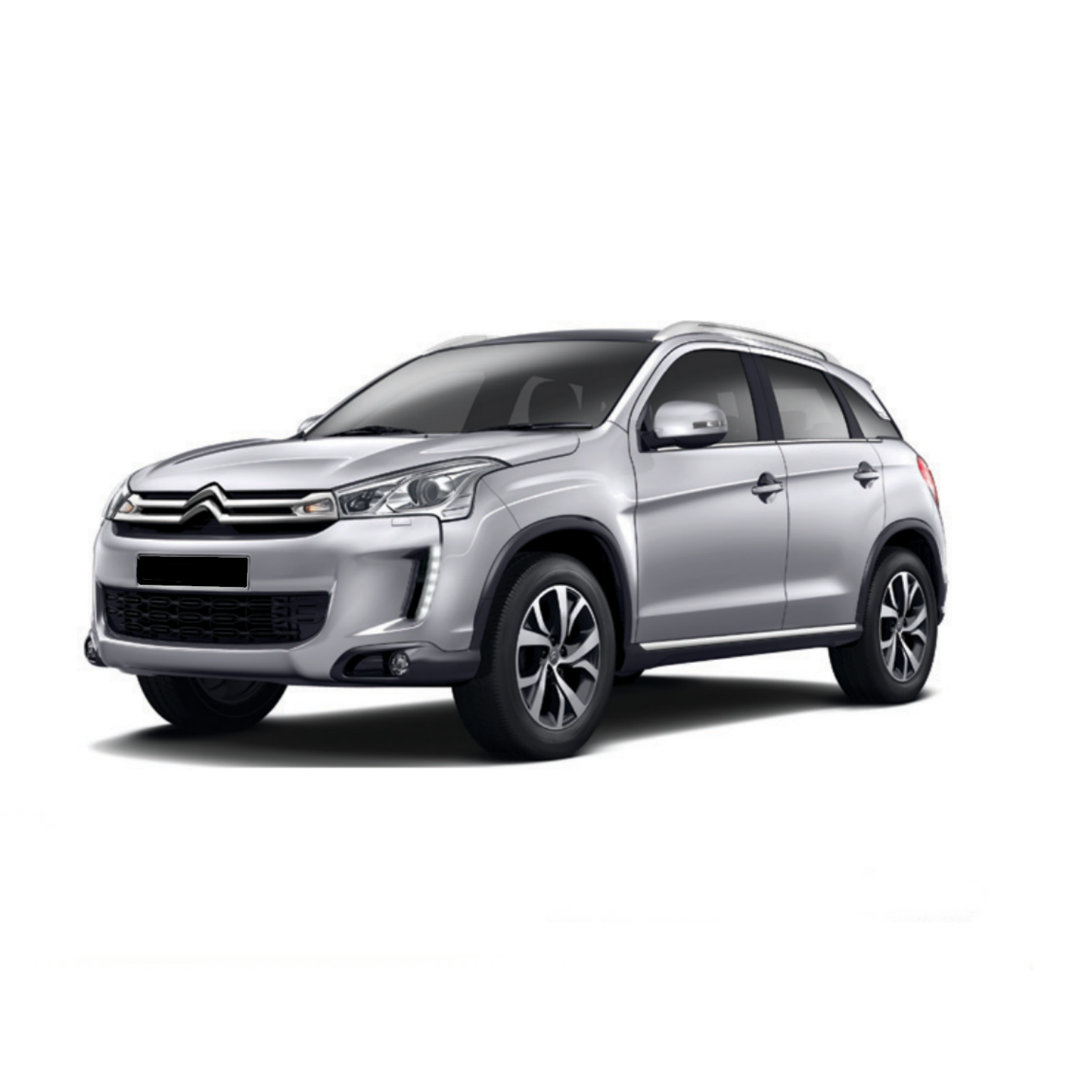 Cache-moyeux Pour Citroën C4 Aircross 2012-2017 - 4 Pièces Aluminium+ABS, Noir, 60 Mm