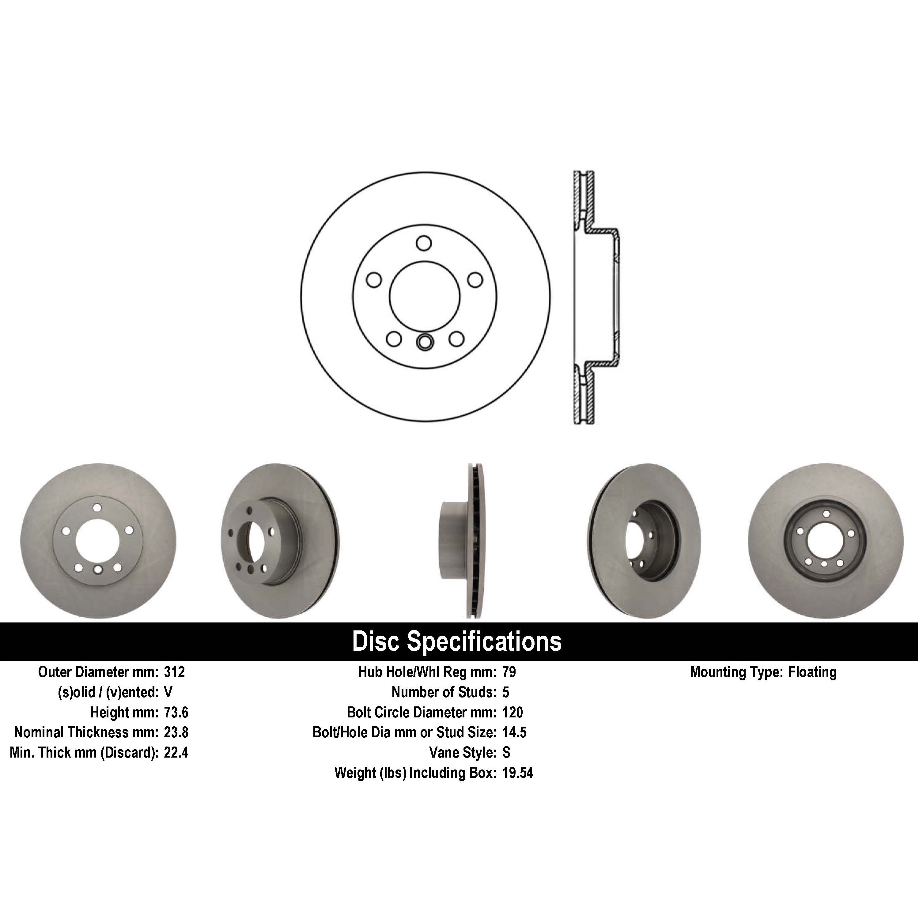 33053-DISCO DEL FRENO compatibile con BMW R 850 GS 70 CV, 51 KW 2CIL