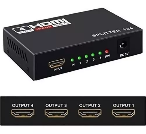 SPLITTER HDMI 1X4 FULL HD 4K Y 2K UHD CLONAR PANTALLAS - 2