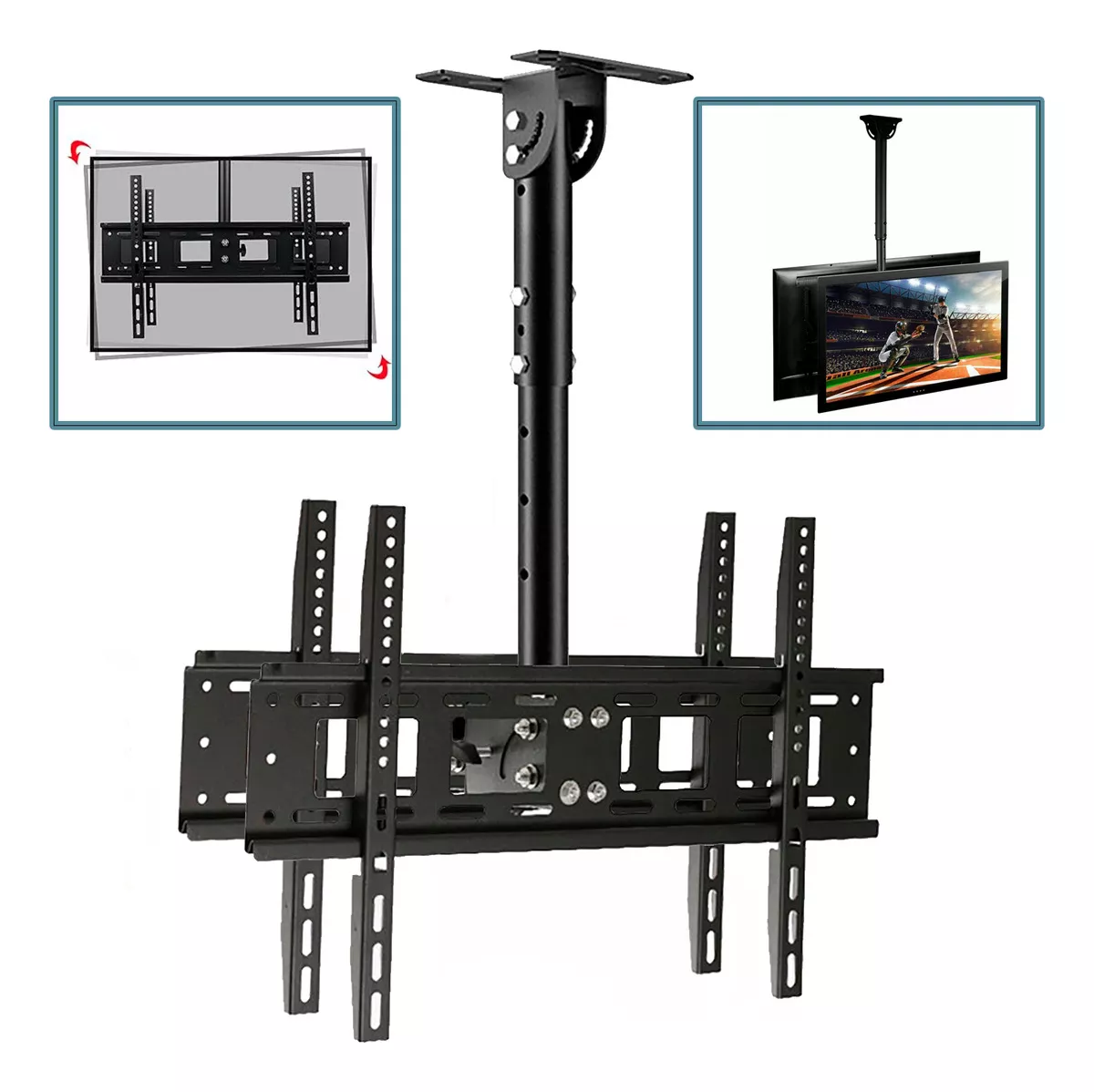 GENÉRICO SOPORTE DE TECHO PARA TV DOBLE 42 A 80 PULG ASPOR DUAL