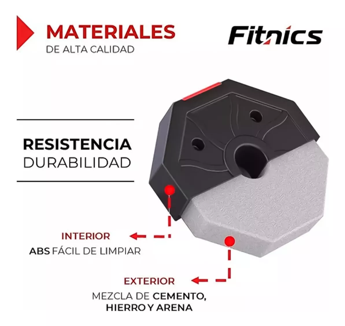 SET MANCUERNAS PESAS AJUSTABLES 20KG FITNESS HEXAGONAL - 4
