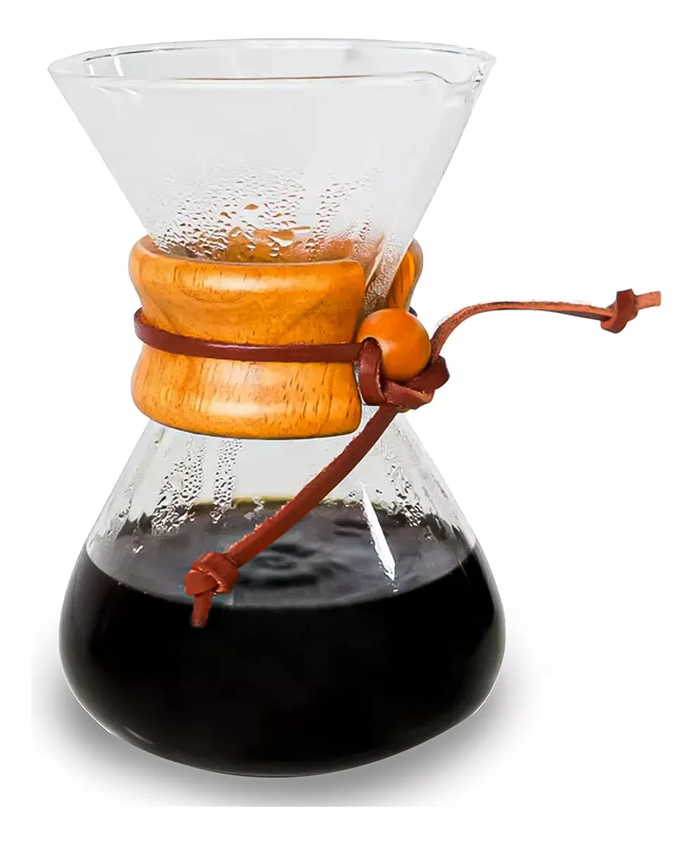 CAFETERA TIPO CHEMEX POUR OVER POR GOTEO VIDRIO PARA VERTER - 1