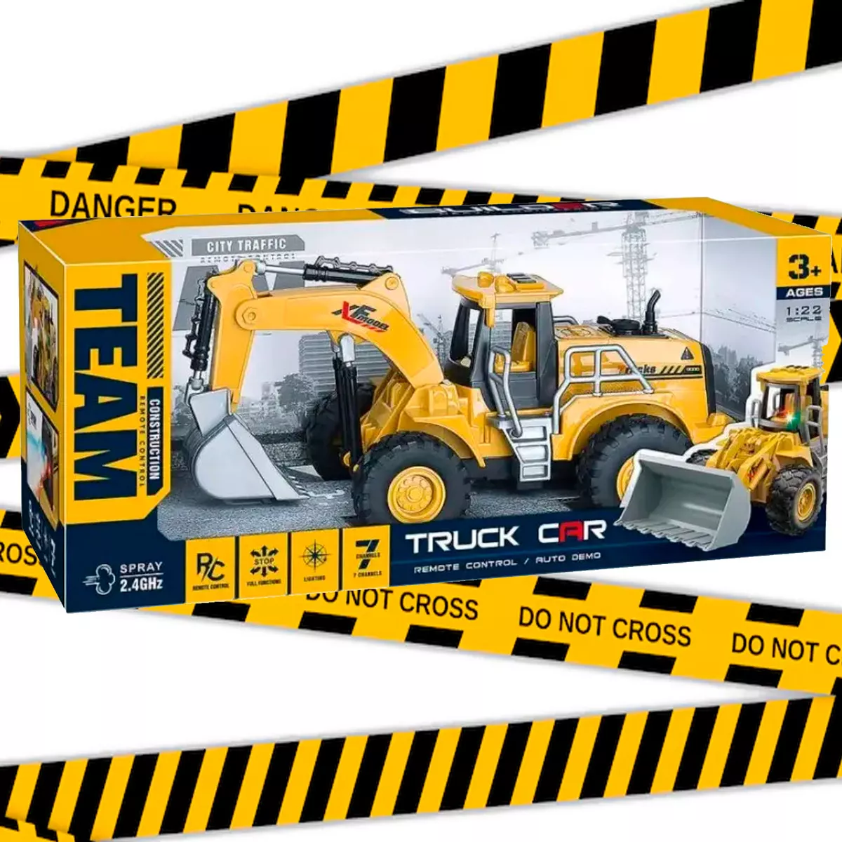EXCAVADORA BRAZO ELÉCTRICO A CONTROL SONIDO HUMO LUZ - 3