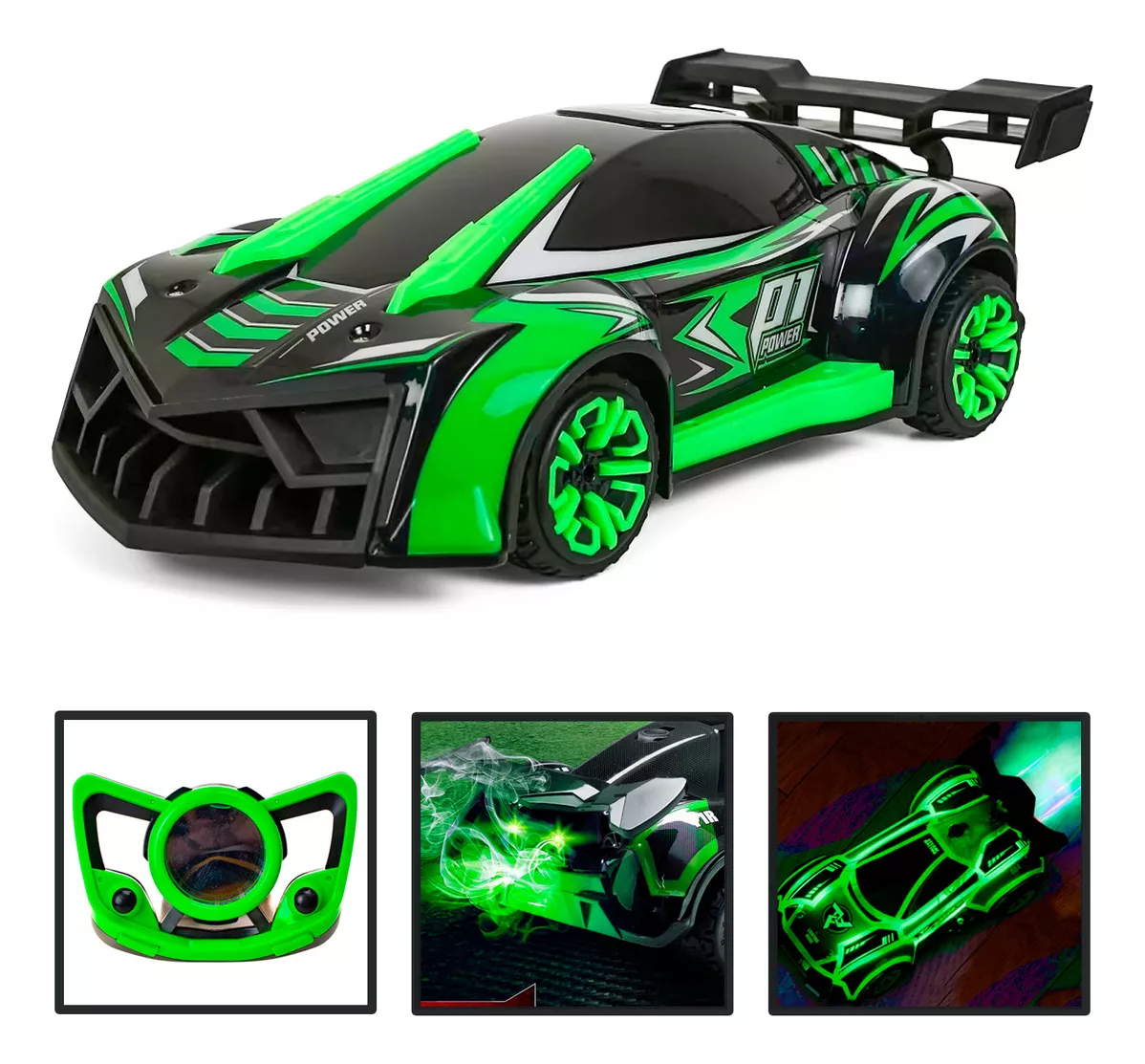 AUTO CONTROL REMOTO BUGATTI HUMO 7 LUCES 1:10 RAPIDO 2.4GHZ - 1