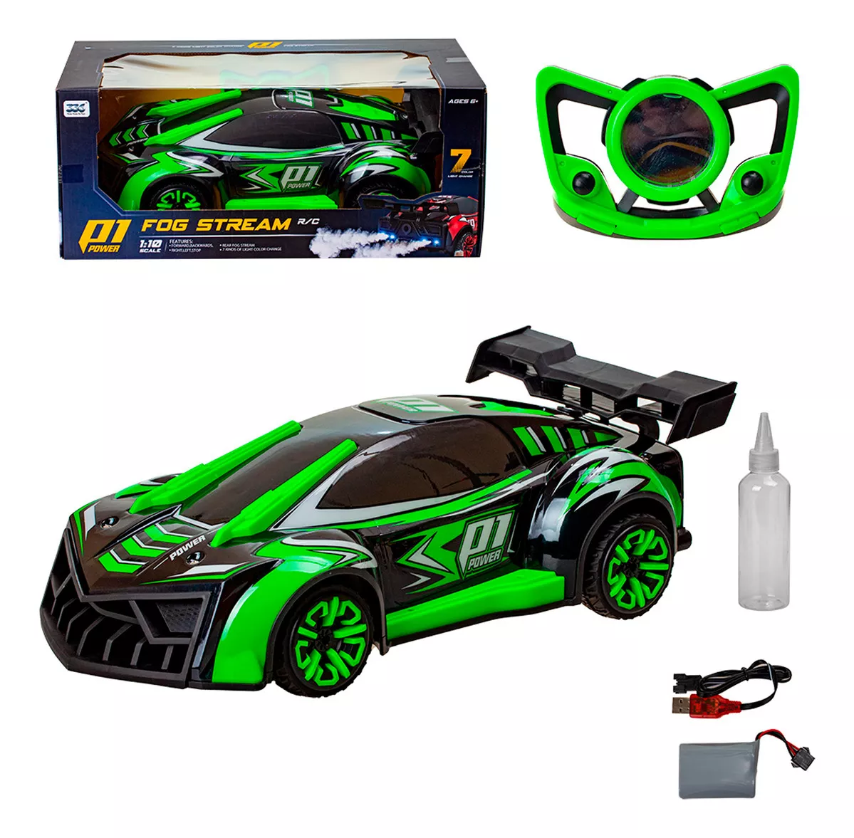 AUTO CONTROL REMOTO BUGATTI HUMO 7 LUCES 1:10 RAPIDO 2.4GHZ - 3