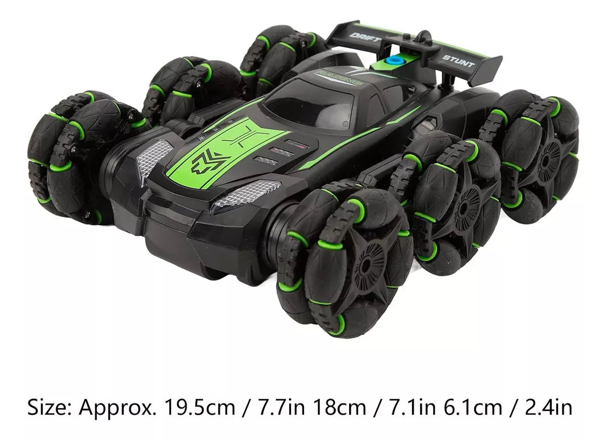 AUTO DE ACROBACIA RC STUNT CAR 6 RUEDAS LUZ SONIDO 2.4GHZ - 2
