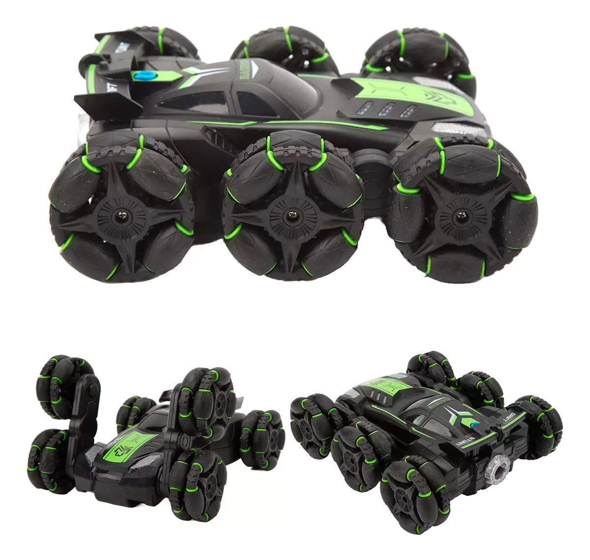 AUTO DE ACROBACIA RC STUNT CAR 6 RUEDAS LUZ SONIDO 2.4GHZ - 3
