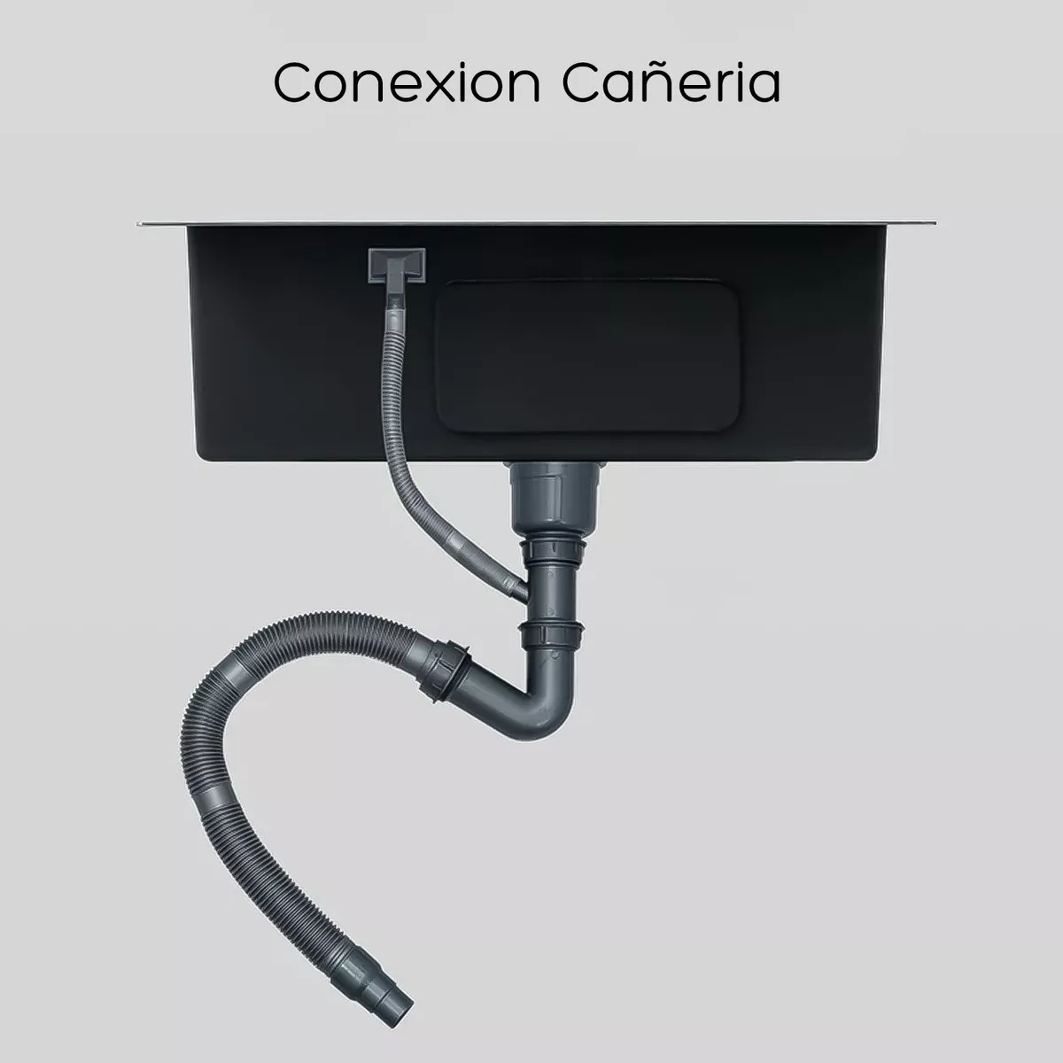 LAVAPLATOS 60X45CM DE ACERO CON LLAVE DUAL FULL ACCESORIOS - 4