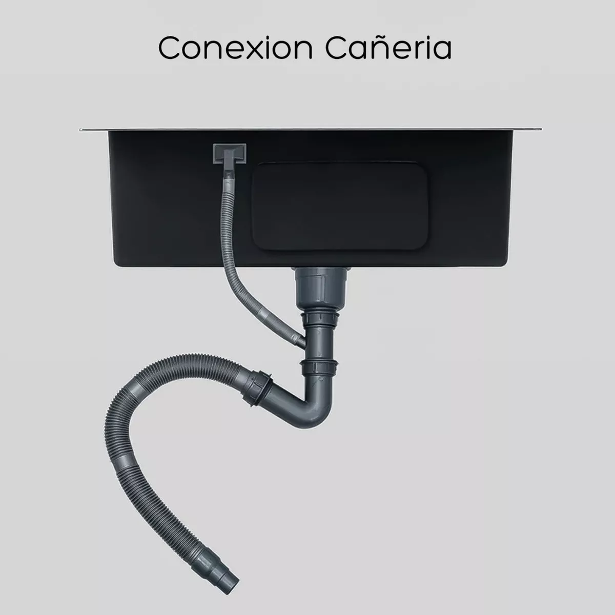 LAVAPLATOS HANDSINK SOBRECUBIERTA ACERO 60X45CM + ACCESORIOS - 3
