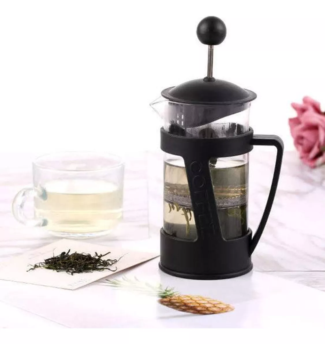 PRENSA FRANCESA CAFETERA GREENBANK COFFE 800ML TE Y CAFE - 5
