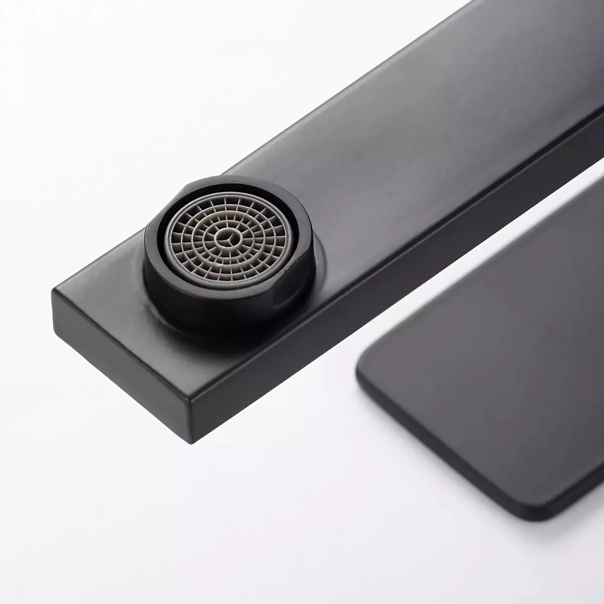 LLAVE LAVAMANOS ALTA GRIFO MONOMANDO ACERO INOXIDABLE NEGRA - 4